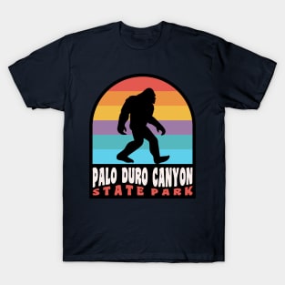 Palo Duro Canyon State Park Bigfoot Sasquatch Retro Sunset T-Shirt